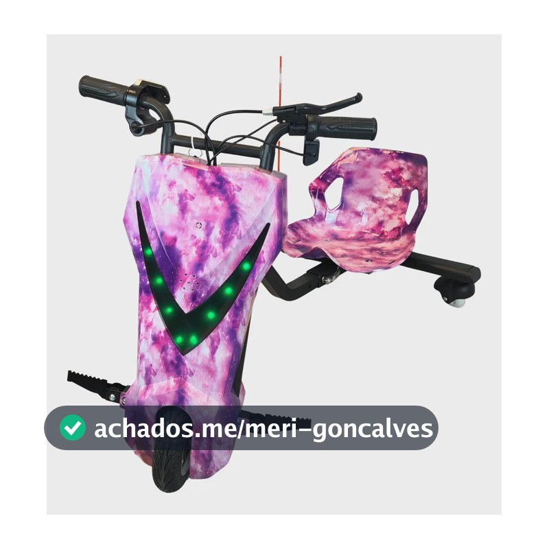 Triciclo Eletrico Drift 250w Infantil Bluetooth Rosa Menina