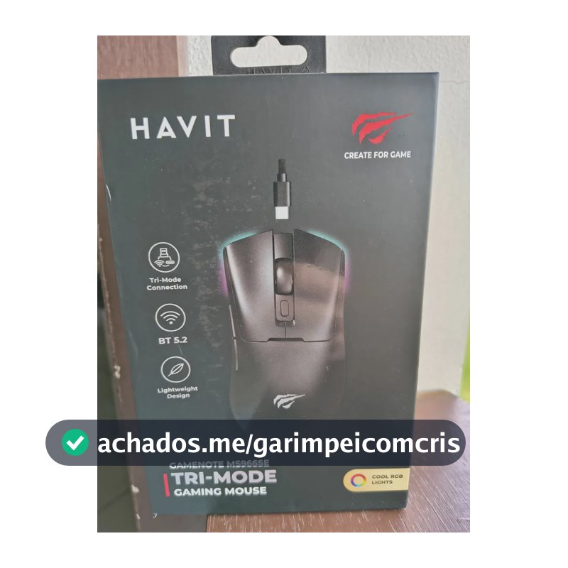 Mouse Usb Preto Com 7 Botoes - Havit Ms966se