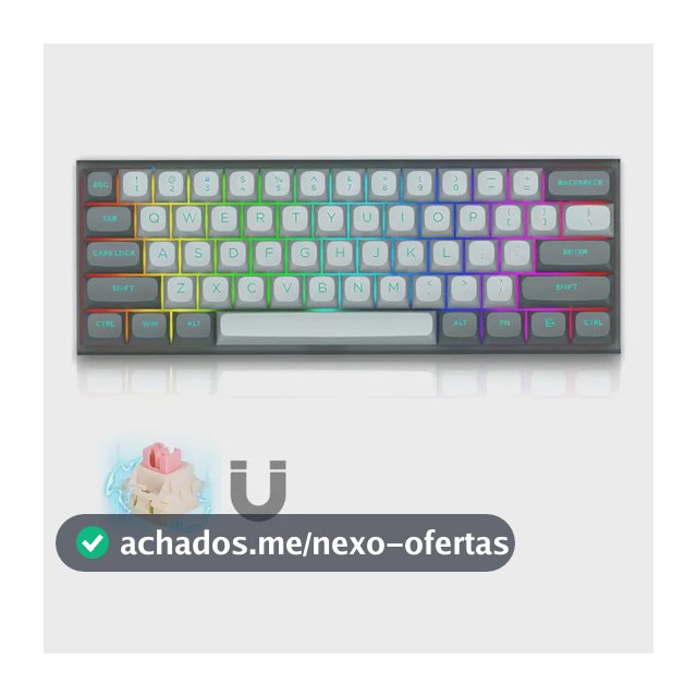 Teclado Mecânico E-yooso Hz61 Rgb 8000Hz Qwerty Switch Magnético Branco/cinza Inglês Us