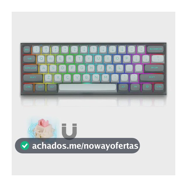 Teclado Mecânico E-yooso Hz61 Rgb 8000Hz Qwerty Switch Magnético Branco/cinza Inglês Us