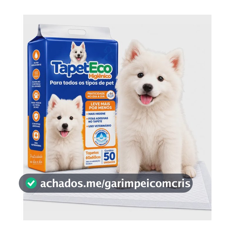 Tapete Higiênico Para Cães Tapete Higiênico Descartável 60x60 50 Unidades Tapete Higiênico Para Cachorro Tapete Pet