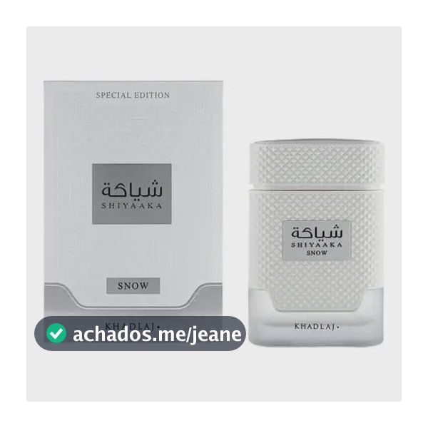 Perfume Árabe Khadlaj Shiyaaka Snow 100ml Original