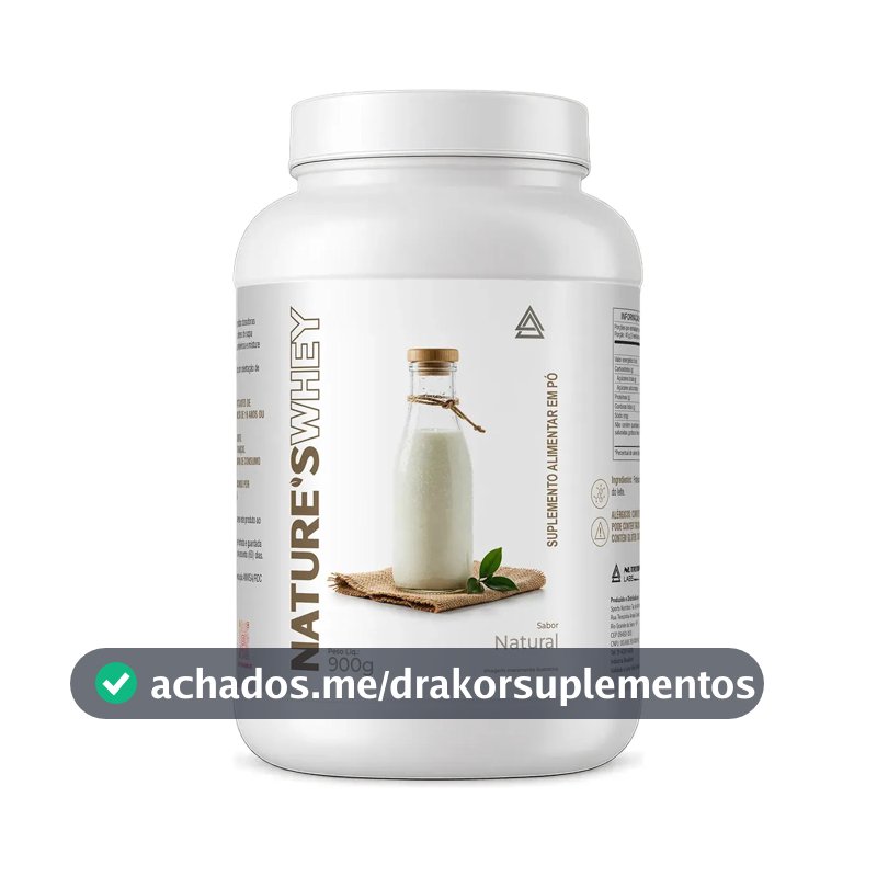 Whey Protein Concentrada Natural 900g Nature’s Nutrition Labs Sem Aditivos