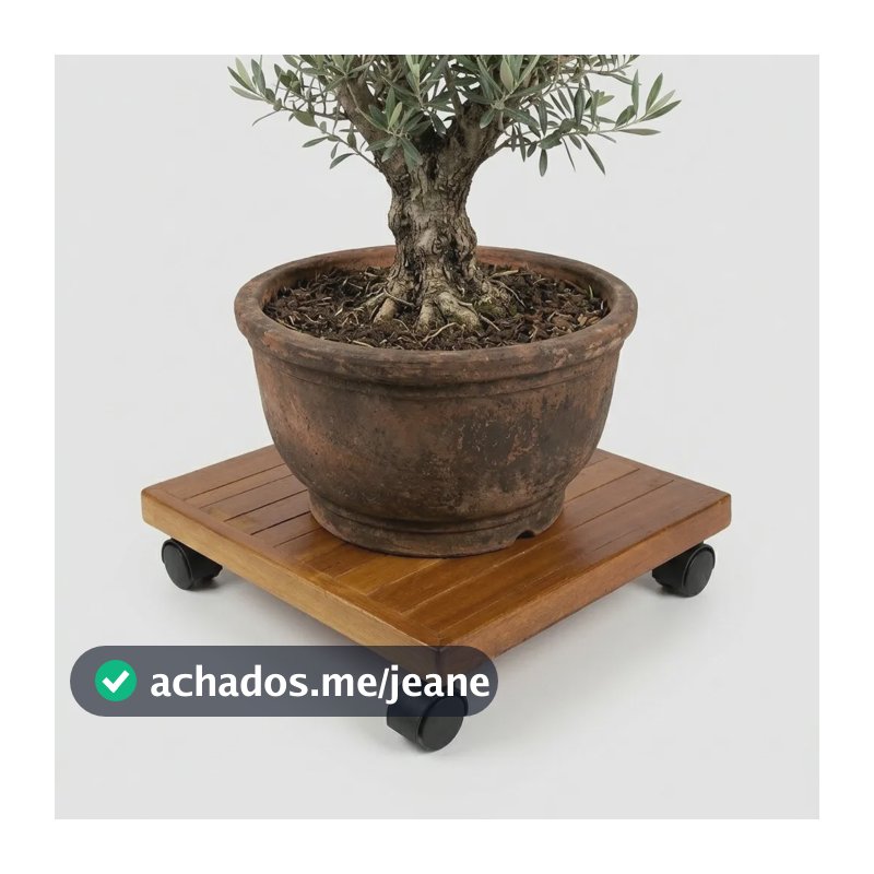 Suporte C/ Rodizio Para Vasos Plantas Galão Botijão De Gás Nature Liso