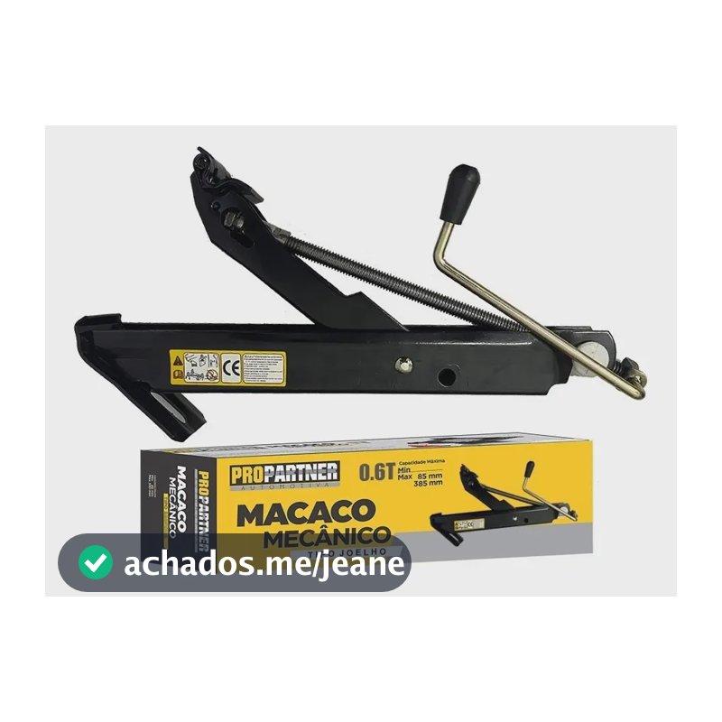 Macaco Joelho Propartner Reforçado 600kg Para Carro Formato Joelho