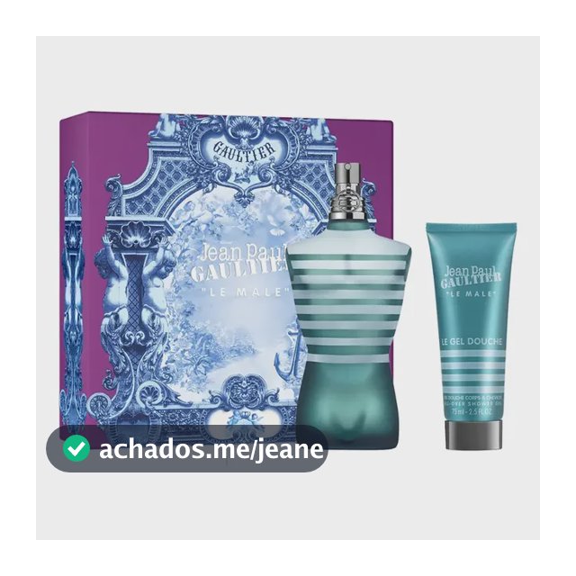 Conjunto De Perfume Jean Paul Gaultier Le Male Edt 75 Ml + Gel De Banho 75 Ml Fd25 Edt 75 Ml Para Homens