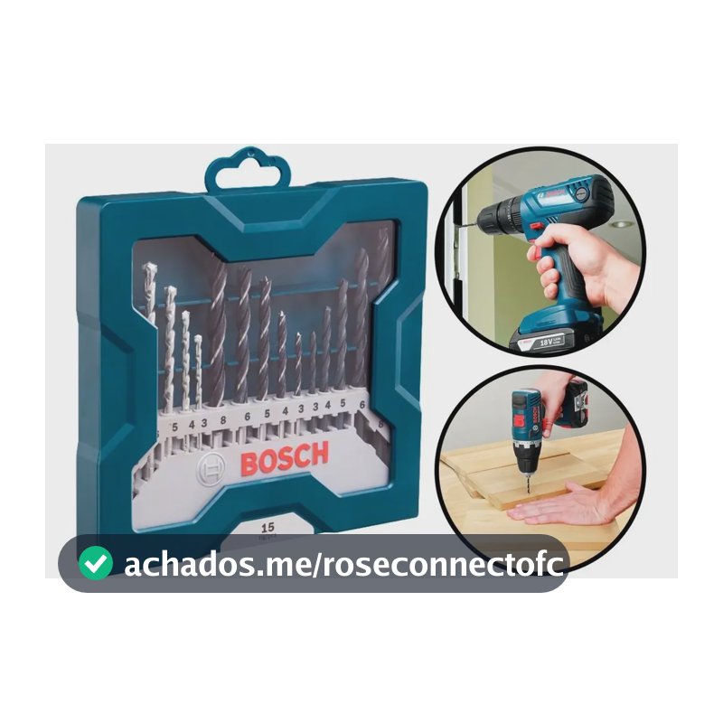 Jogo Brocas Concreto Madeira E Metal 15 Peças Bosch Original