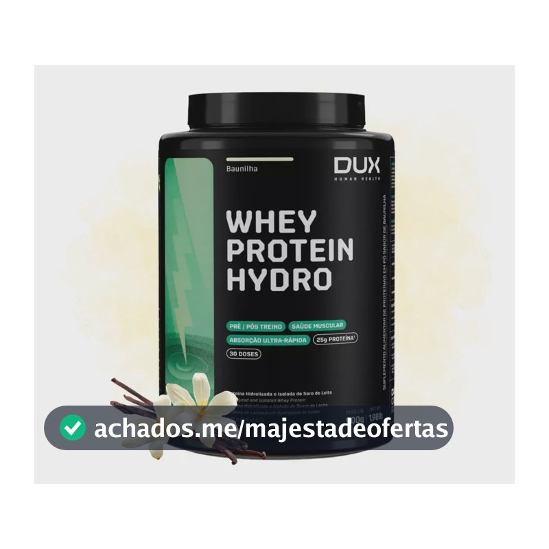 Whey Protein Hydro - Pote 900g Sabor Baunilha Baunilha