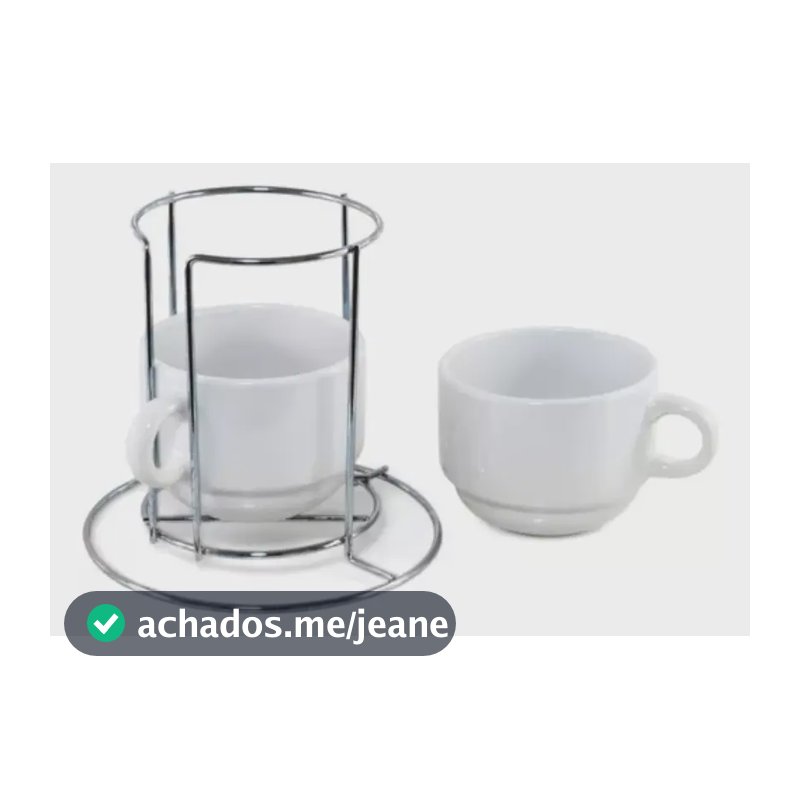 6 Torres De Xícaras Brancas P/ Sublimação C/ Suporte 150 Ml  Branco