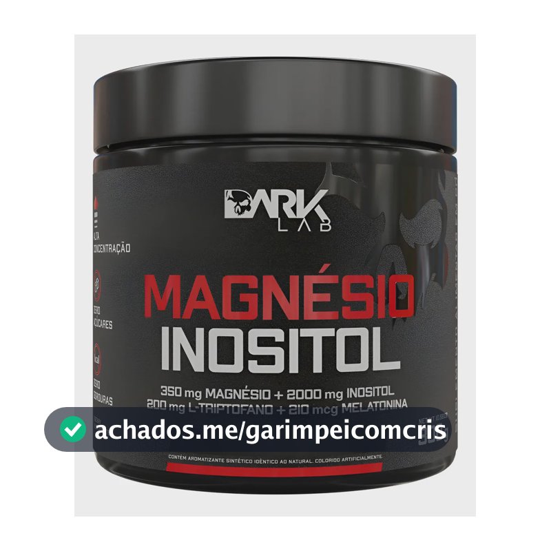 Magnésio E Inositol Taurina Melatonina 300g Dark Lab Maracujá - 50 Doses