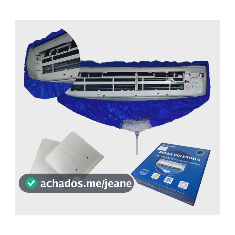 Coletor Higienização Ar Condicionado Split Até 30000 BTUs Lona Azul