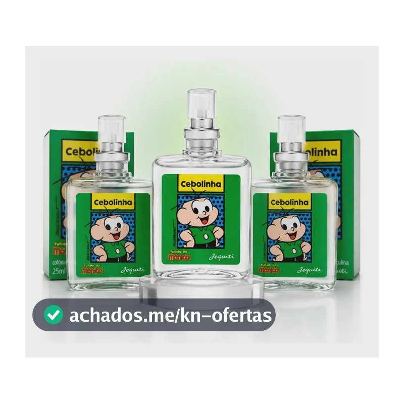 Kit 3 Perfumes Cebolinha Jequiti 25ml Infantil Turma da Mônica Colônia Masculina Kit Presente Original