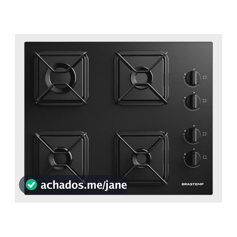 Cooktop Brastemp a Gás 4 Bocas com Grades de Ferro - BDD61BE