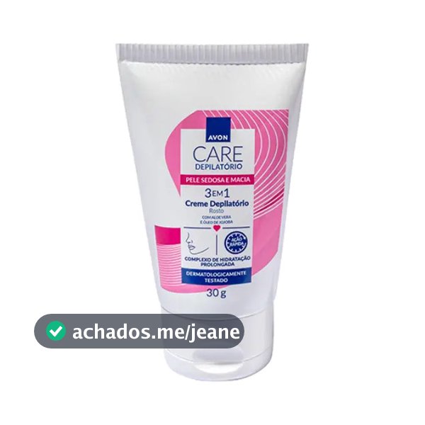 Creme Depilatório Facial 3 em 1 Avon Care 30 g Vegano