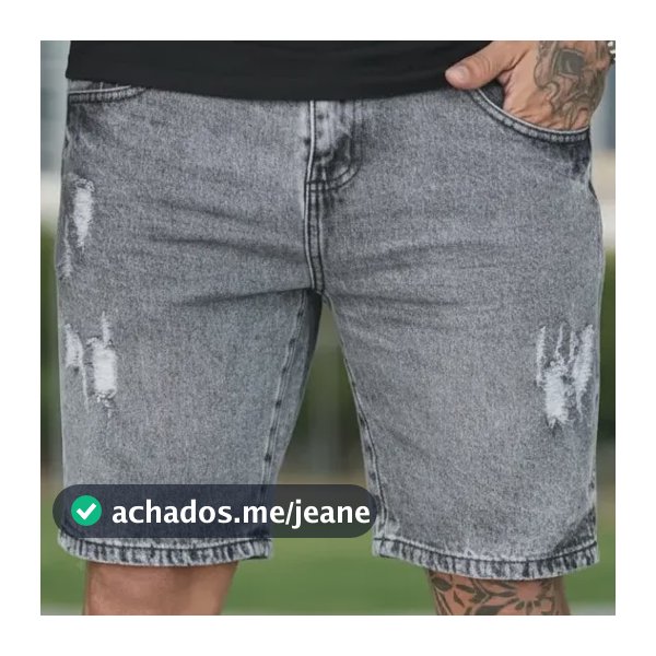 Bermuda Jeans Masculina Larga Jogador Shorts Premium Pesado