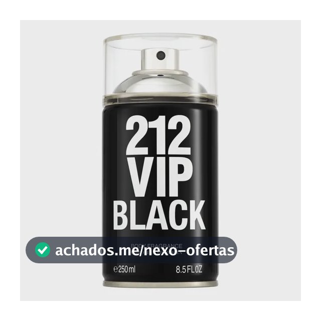 Carolina Herrera 212 Vip Men Black - Body Spray 250ml Blz Única