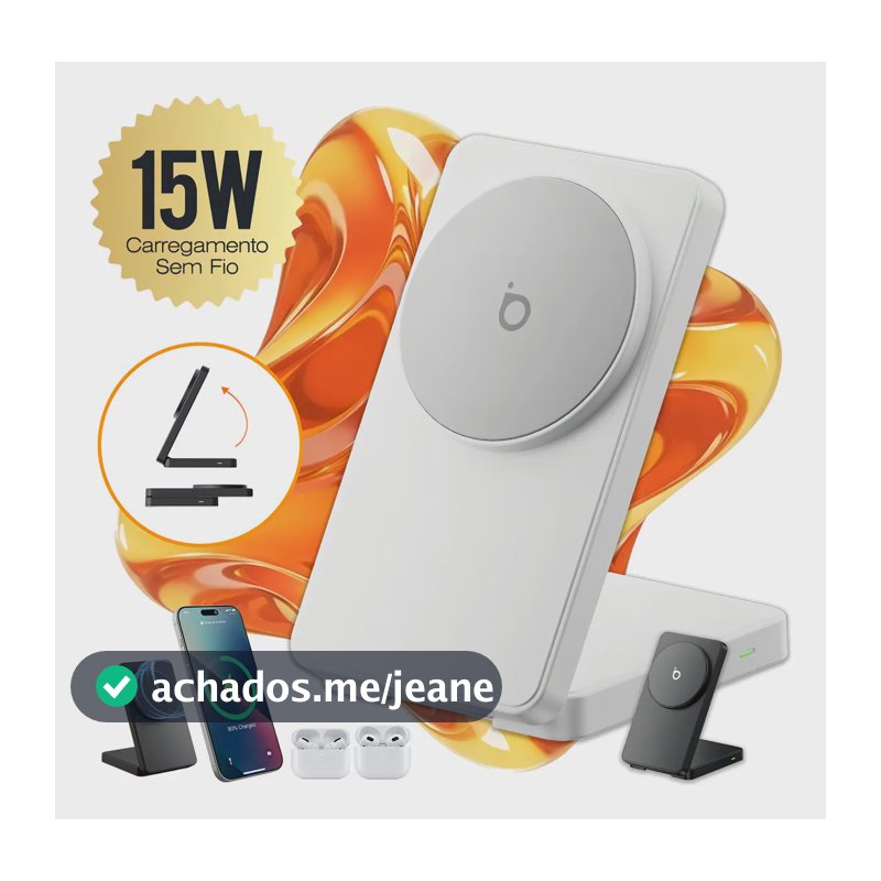 Basike Suporte De Carregador Inducao Sem Fio Magnético Rápido Turbo Magsafe Para iPhone 11 12 13 14 Pro Max Plus Samsung Galaxy S23 S23 Ultra S24 S25 Z Flip Fold Motorola LG Sony Xperia - Branco