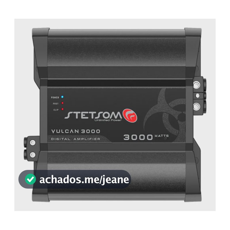 Amplificador Stetsom Vulcan 3000 - 1 Canal - 3000w Rms 2 Ohms