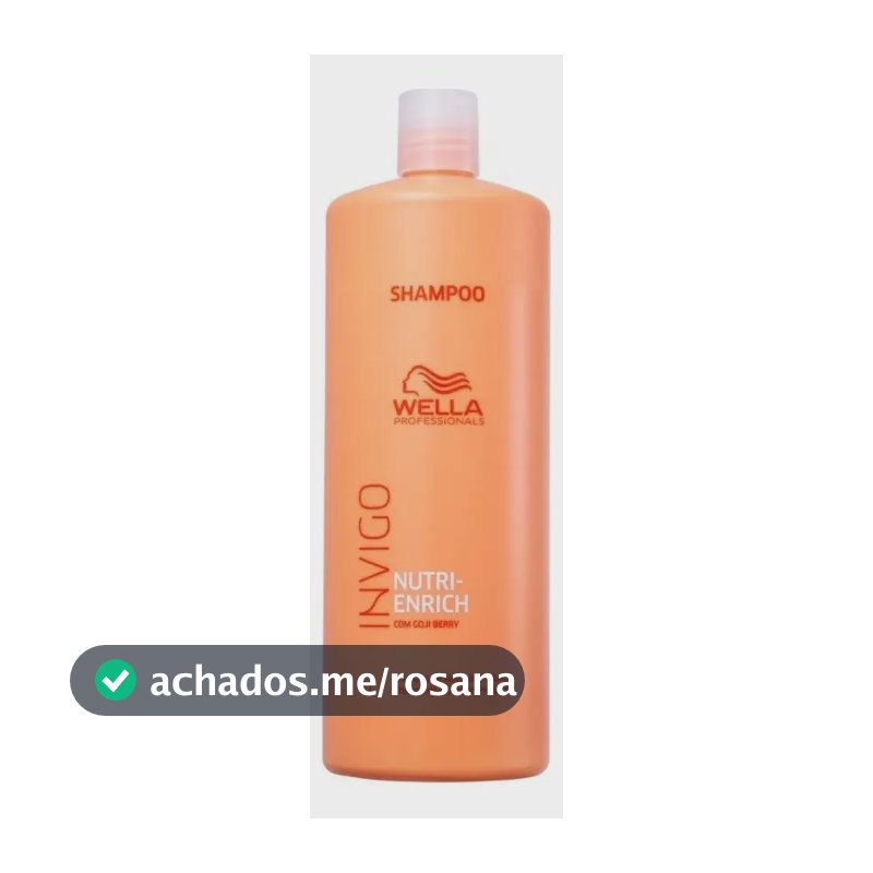 Shampoo Wella Invigo Nutri Enrich - Nutrição Cabelos Secos Danificados 1 Litro