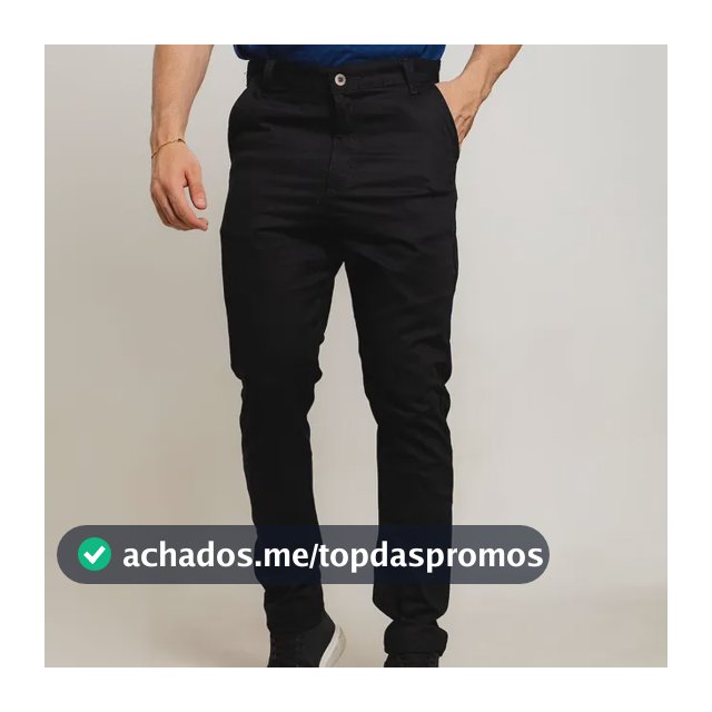 Calças Masculina Sarja Premium Bolso Embutido Sport Fino