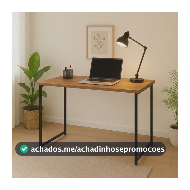 Escrivaninha Industrial 90cm Mesa Estudo Aparador  Aço Mdf