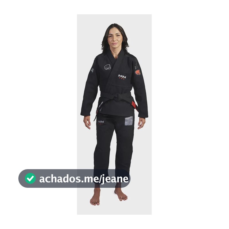 Kimono Jiu Jitsu Koral Mkm 3 Preto Masculino Tamanho A1