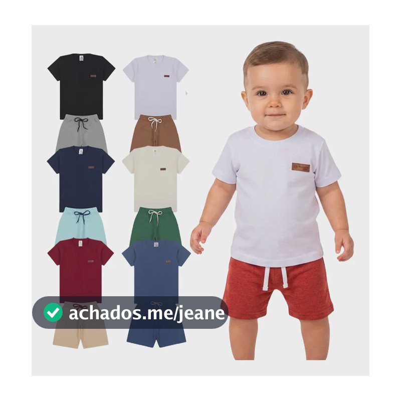 Kit 3 Conjuntos De Roupa Bebe Menino Infantil Basico Casual Kit 3 Conjuntos Sortidos 1 - Veste 6 A 12 Meses
