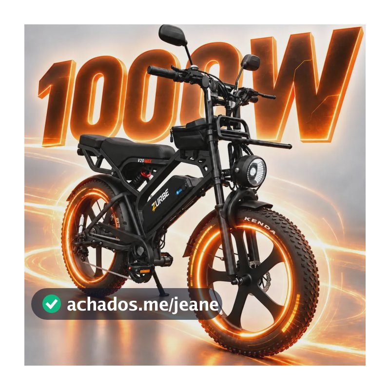 Bicicleta Elétrica Zurbe V20 Max Com Motor De 1000w E Aro 24 Preto 17