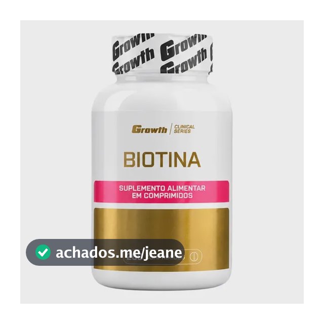 Biotina 200 Comprimidos Growth Supplements Natural