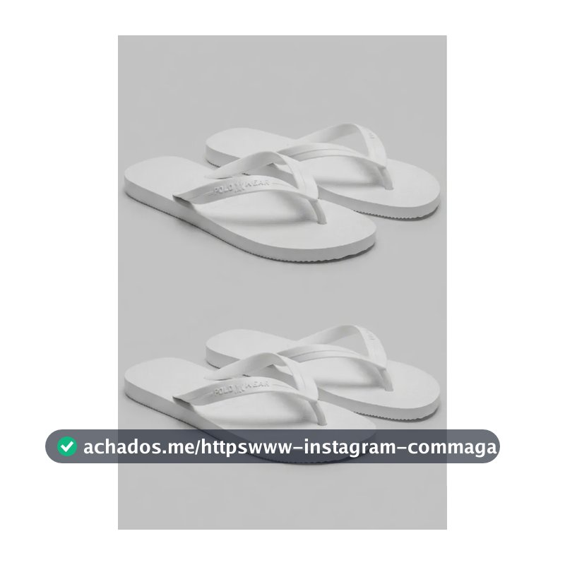 Kit 2 Chinelos Antiderrapantes Polo Wear Original Branco 43/44