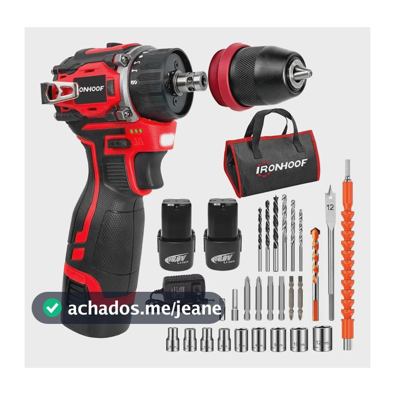 Brushless Furadeira Parafusadeira Eletrica Brushless Bivolt Vermelho 110/127/220v Xmbr038rd