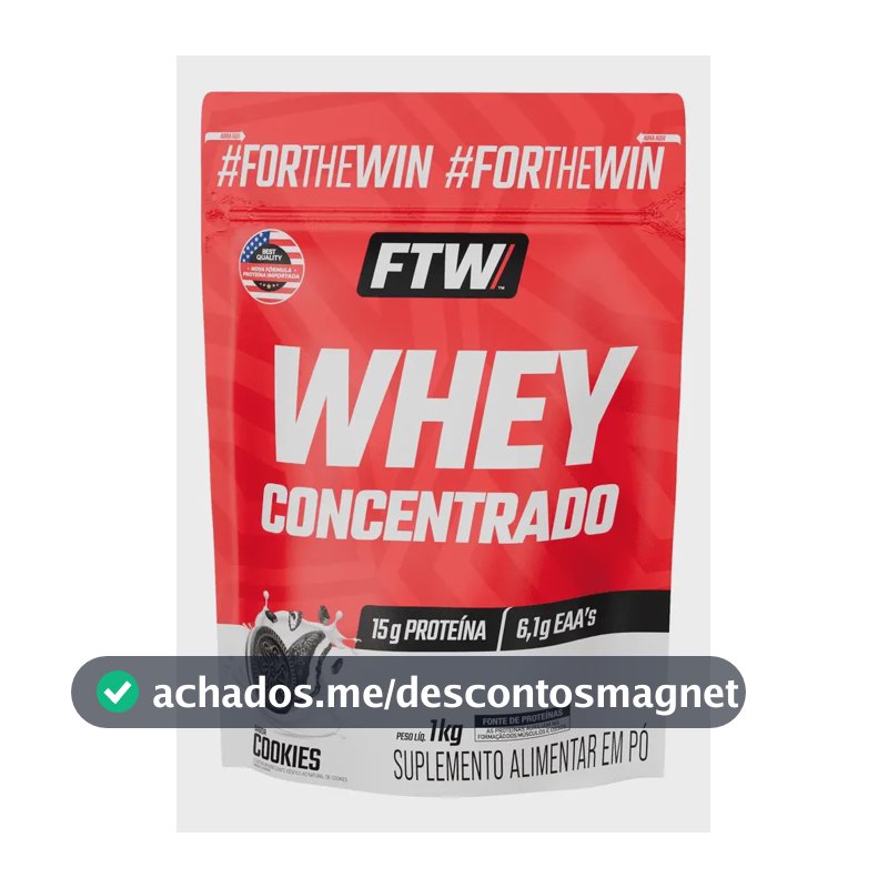 Whey Protein Concentrado 1kg Sabor Cookies - Ftw