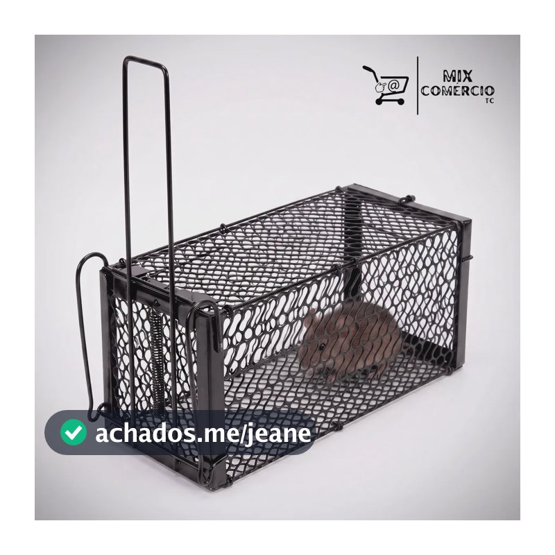 Armadilha Gaiola para Ratos Reutilizável de Metal com Captura Viva
