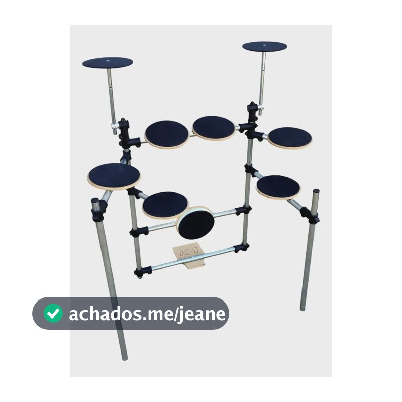 Bateria De Estudo E Treino 9 Peças Ka Preto