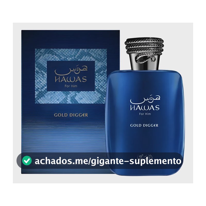 Perfume Hawas Gold Digger Rasasi Edp 100ml Árabe Lançamento