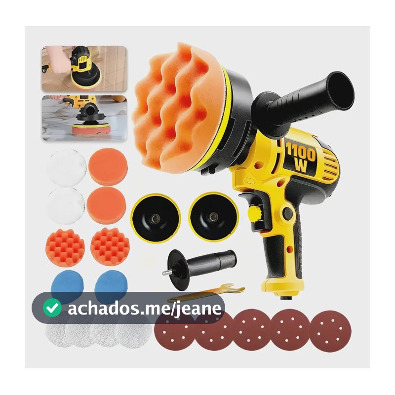 Politriz Polidora Automotiva Lixadeira 1100w 24 Amarelo 220v