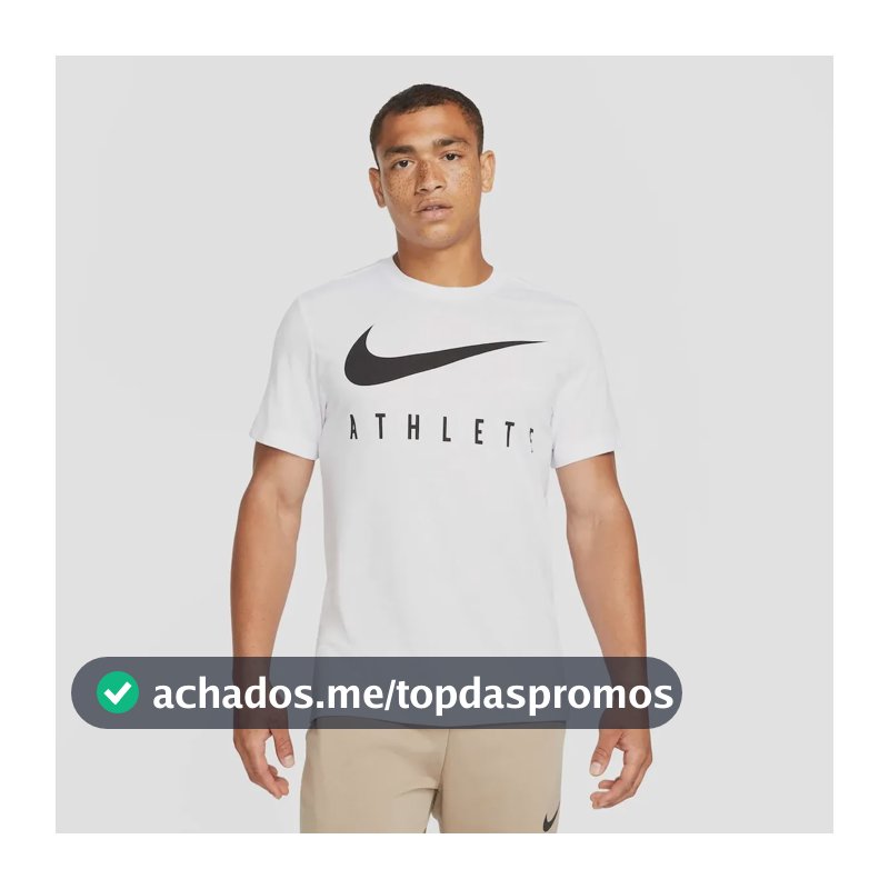 Camiseta Dri-fit Nike Athletee Masculina Branco M