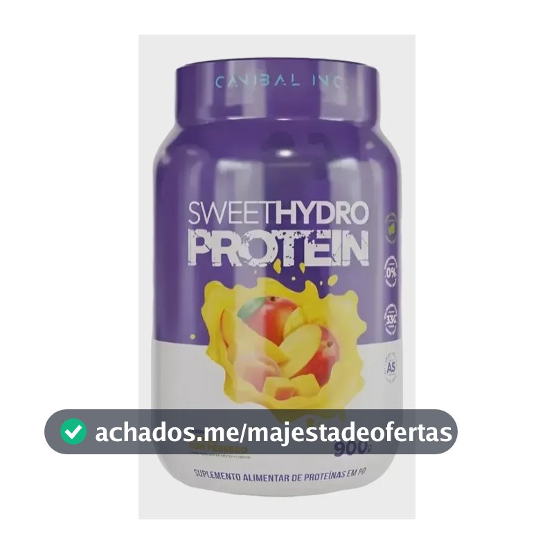 Whey Protein Sweethydro Zero Lactose 900g Proteina Da Carne Manga Com Pêssego