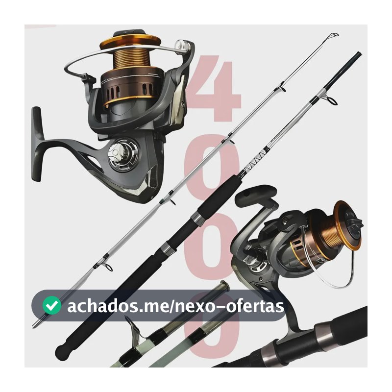 Kit Pesca 16 Kgs Vara Maciça 1,65m + Molinete 4000 Alumínio Alaeatória Direito/esquerdo
