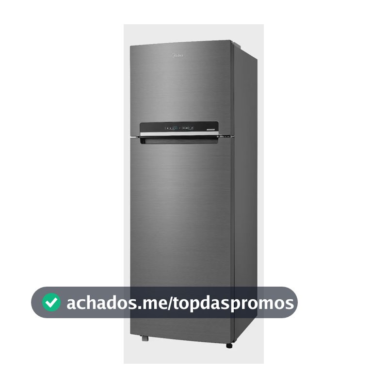 Geladeira com freezer inverter Midea Frost Free Duplex MDRT533EVD461 con capacidad de 394L inox