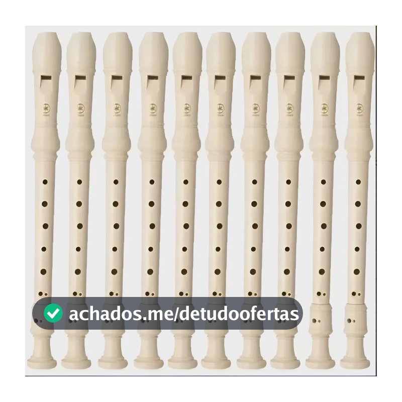 Flauta Yamaha Doce Soprano Germanica Yrs 23 G Kit 10 Flautas Bege