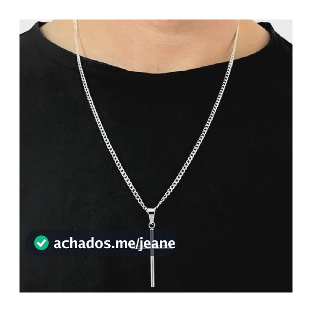 Corrente Cordão Masculino Grumet Aço Inox Cruz Crucifixo