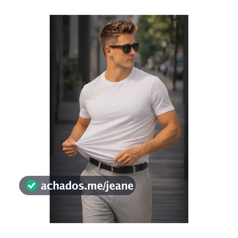 Camiseta Basica Modal Masculina Algodão Malha Peruana Branco Sem Estampa G Liso