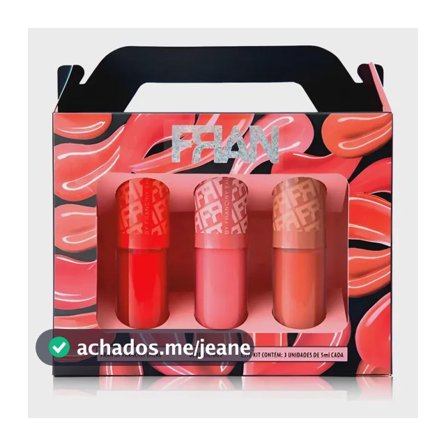 Kit Glosslicious Labial Franciny Ehlke Acabamento Brilhante Franciny Ehlke Glosslicious