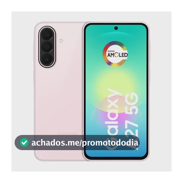 Smartphone Samsung Galaxy A27 5G 128GB 6GB, Super Amoled 6.7'', Câmera Tripla 50MP Selfie 12MP, 5000 mAh, Ip67, NFC, Dual Sim, Recursos IA - Rosa