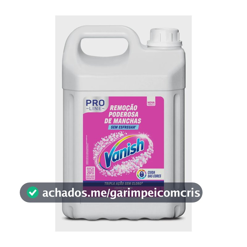 Tira Manchas Vanish Líquido Multiuso para Roupas Coloridas Pro Line 5L