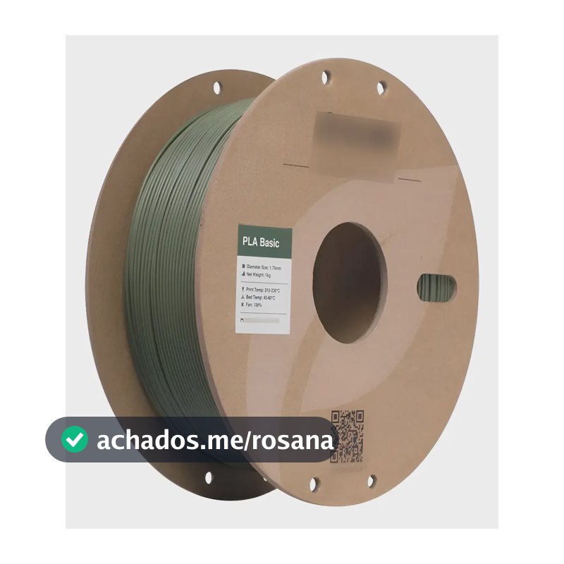 Filamento 3d Esun Pla Basic 1kg C/ Carretel Cor Verde Oliva Olive Green