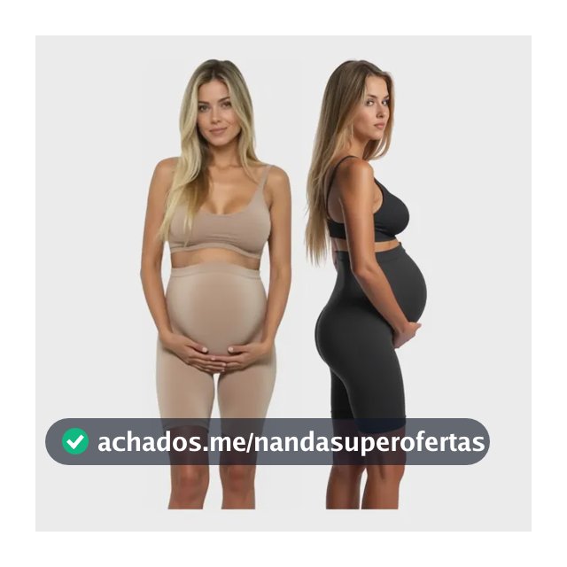 Kit Com Duas Bermudas Gestante Segunda Pele Grávida