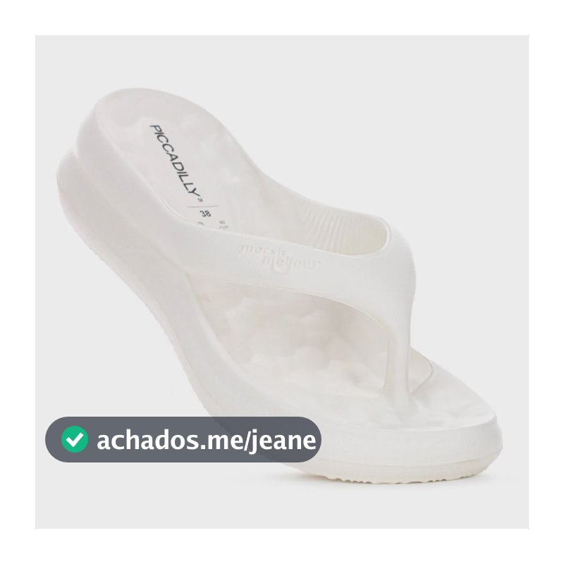 Chinelo Dedo Piccadilly Eva Marshmallow C224 Antiderrapante Off White 40 Br