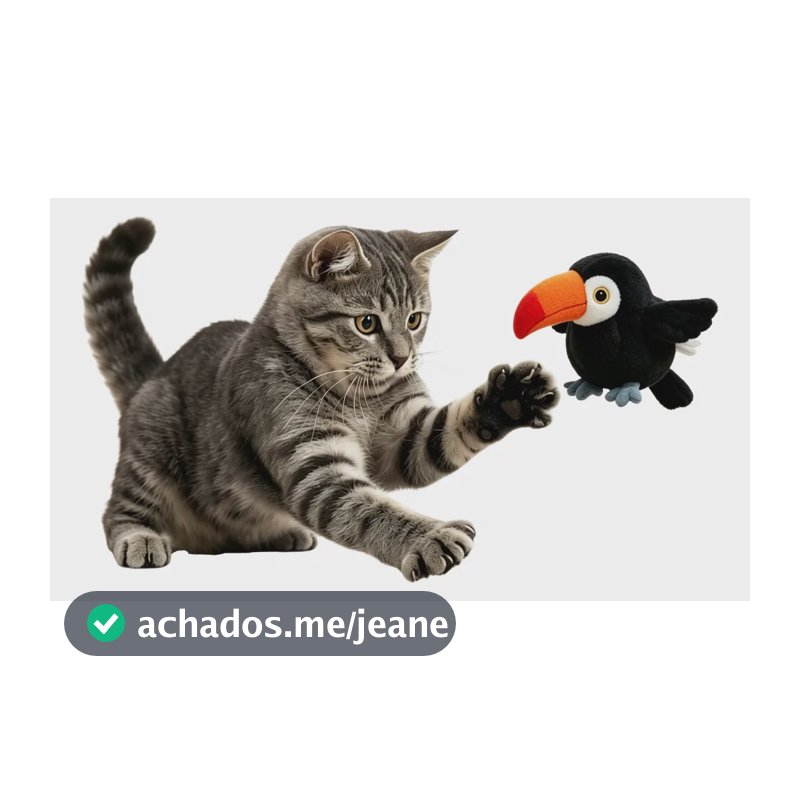 Brinquedo Interativo Para Gatos Pássaro Som Realista Catnip Tucano